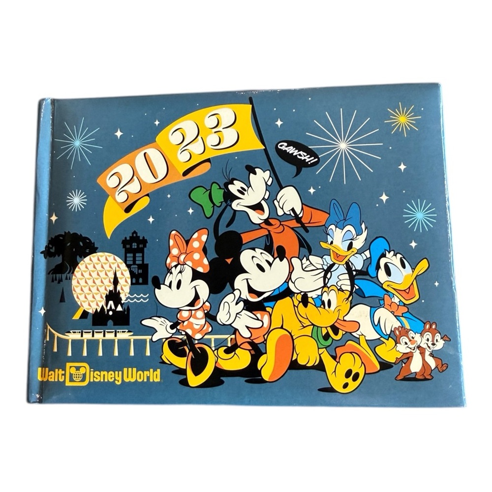Walt Disney World 2023 Blue Mickey & Friends Party Keepsake Book autograph